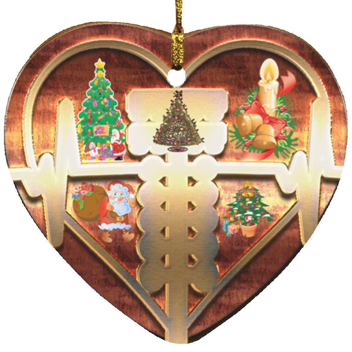 Drag Racing Heartbeat Ornament