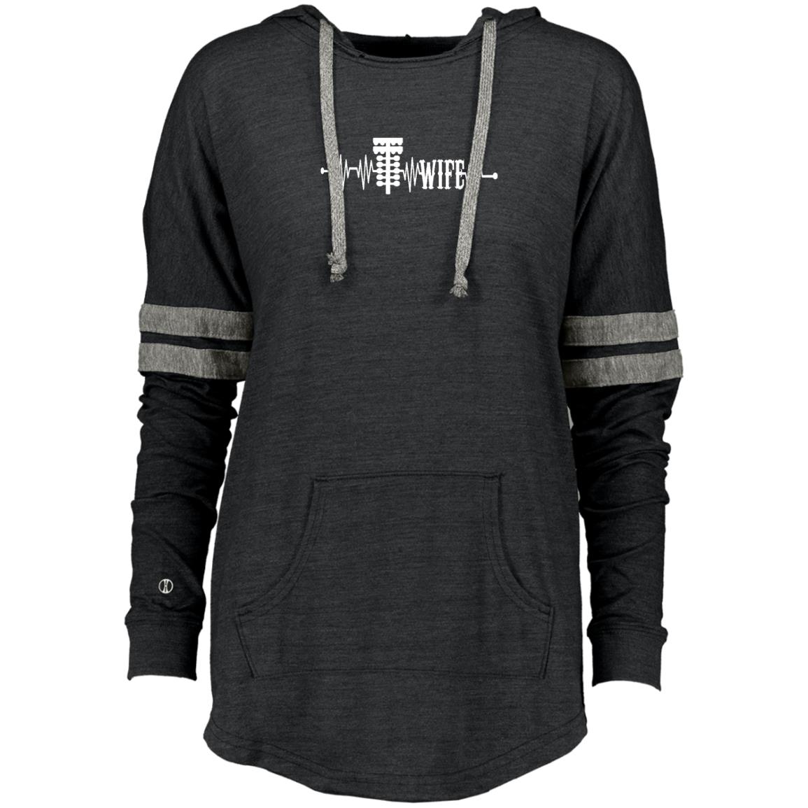 Drag Racing Wife Ladies Hooded Low Key Pullover