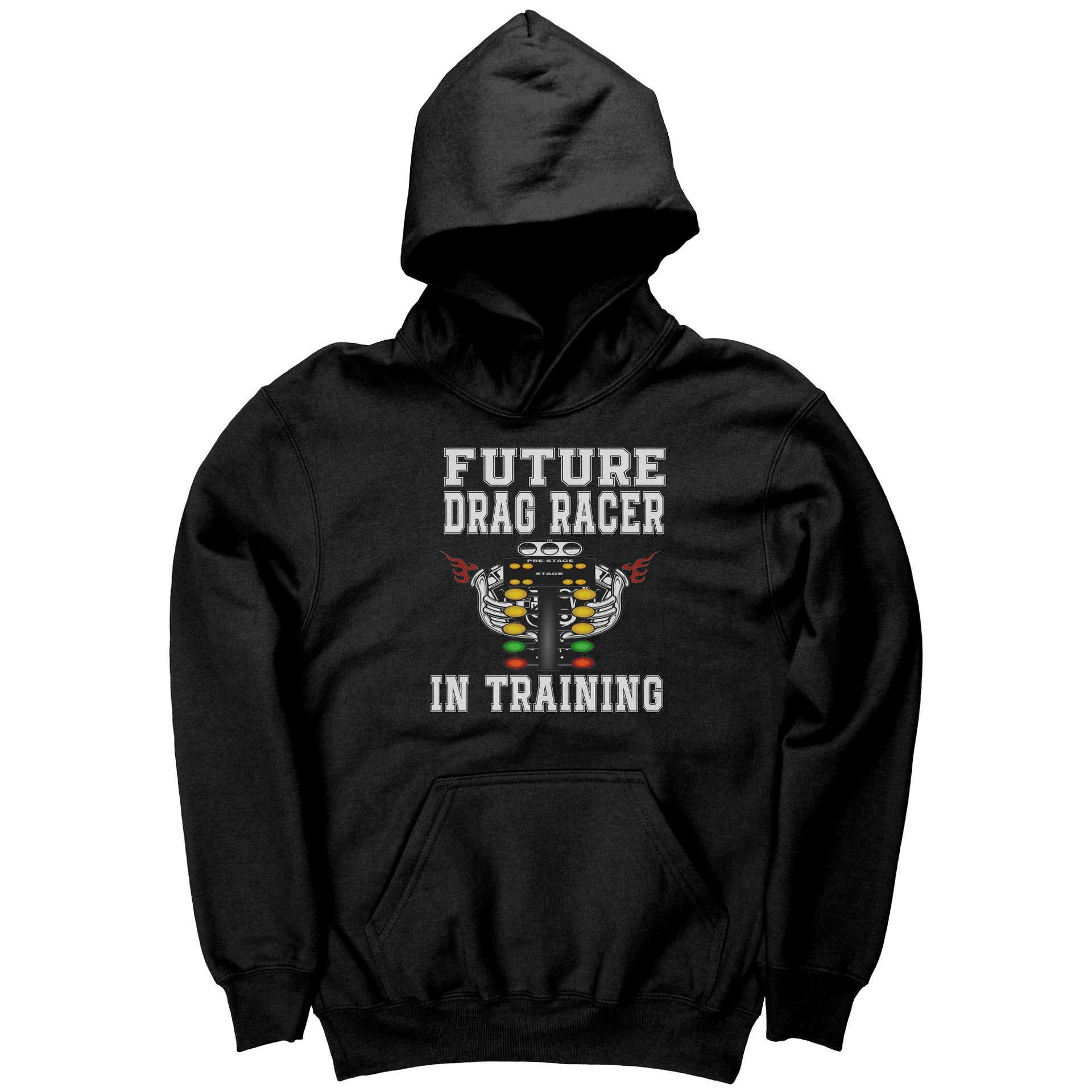 Future Drag Racer In Training Kids Hoodies