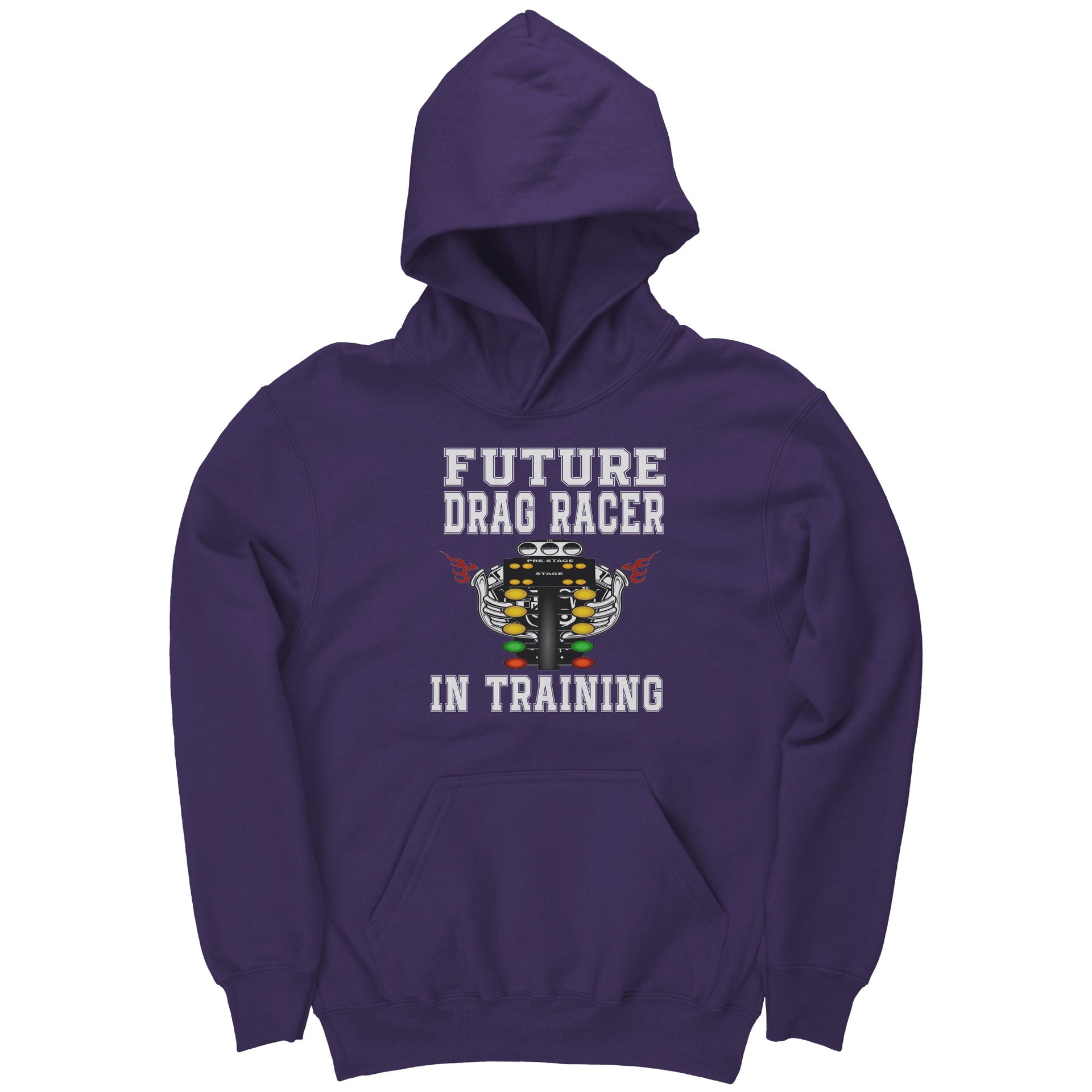 Future Drag Racer In Training Kids Hoodies