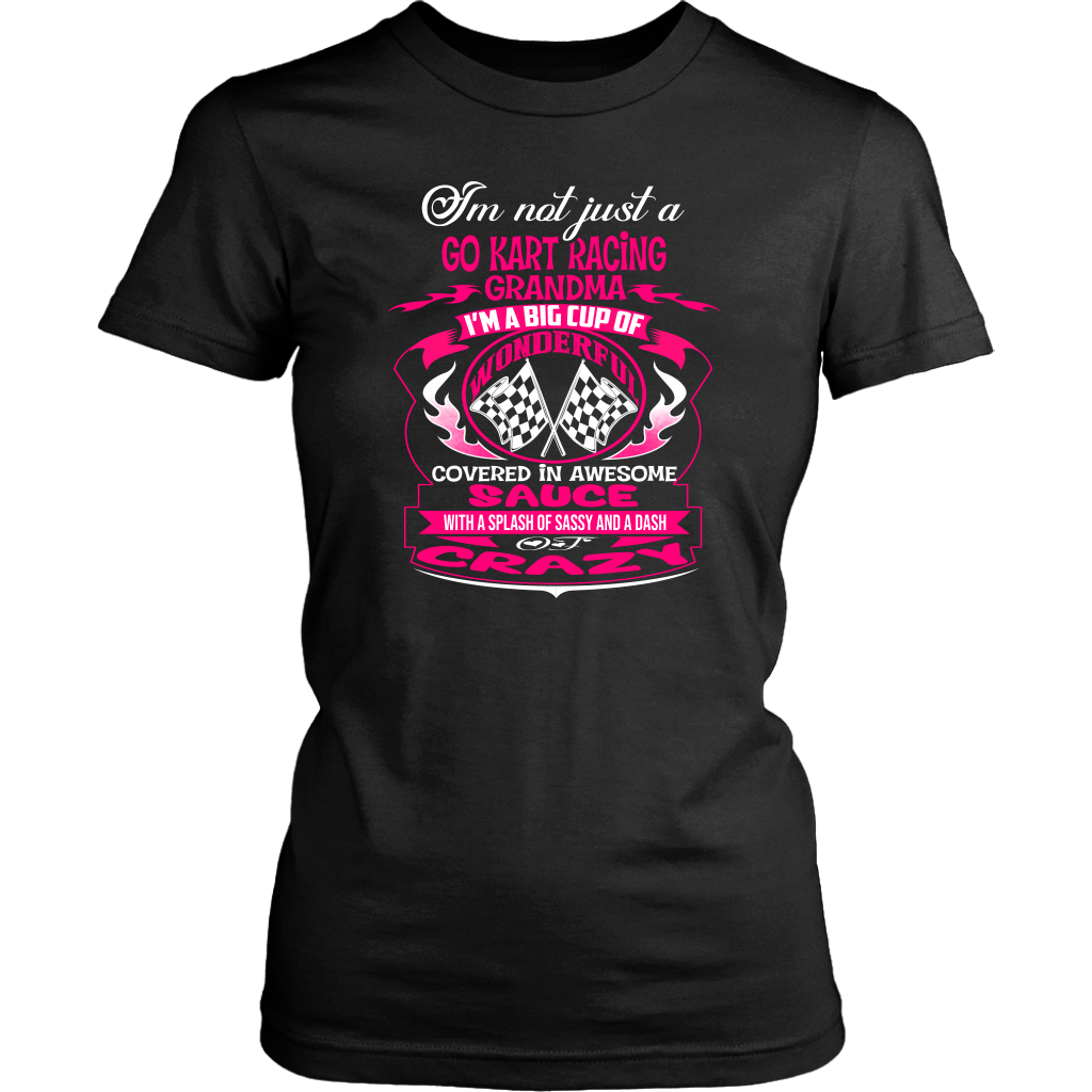 go kart racing grandma t-shirts