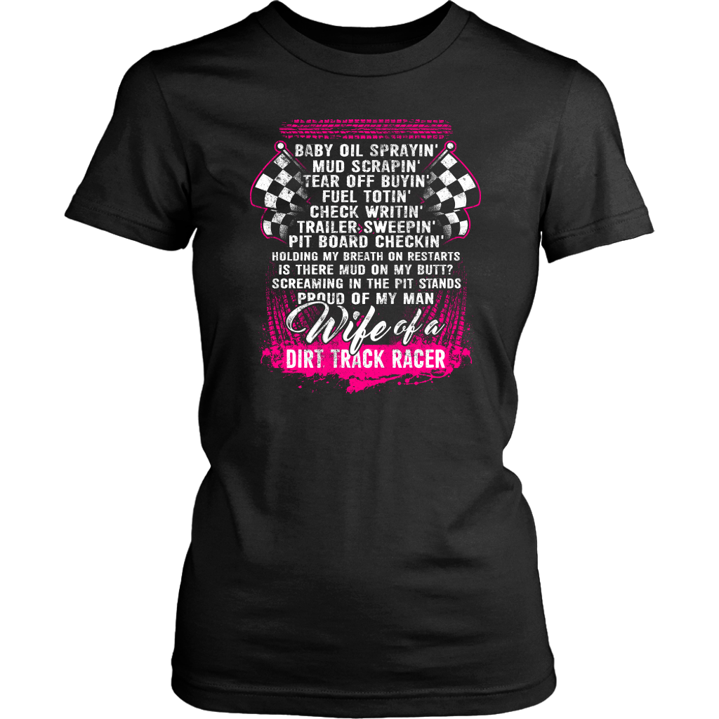dirt track racing wife t-shirts