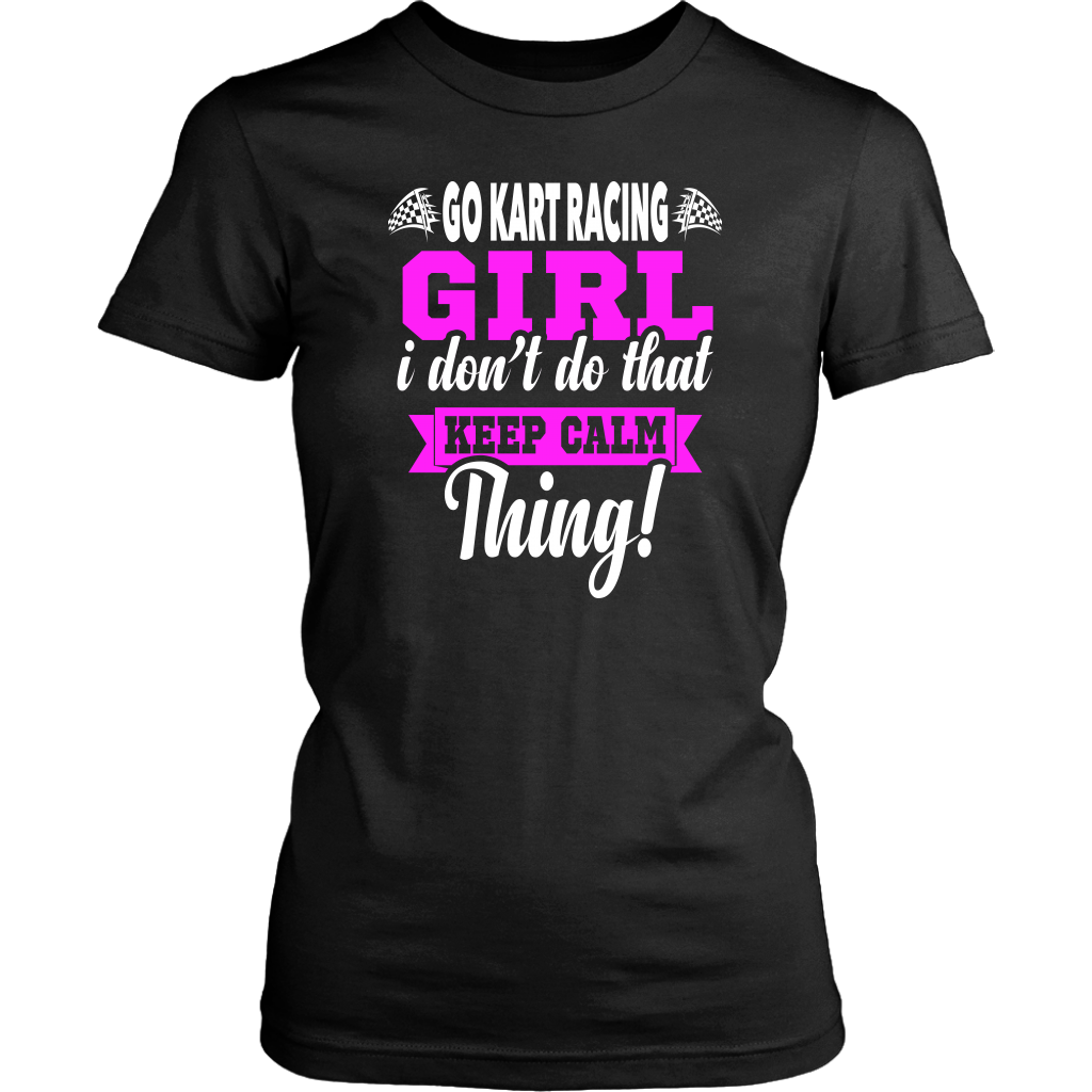 go kart racing girl t-shirts