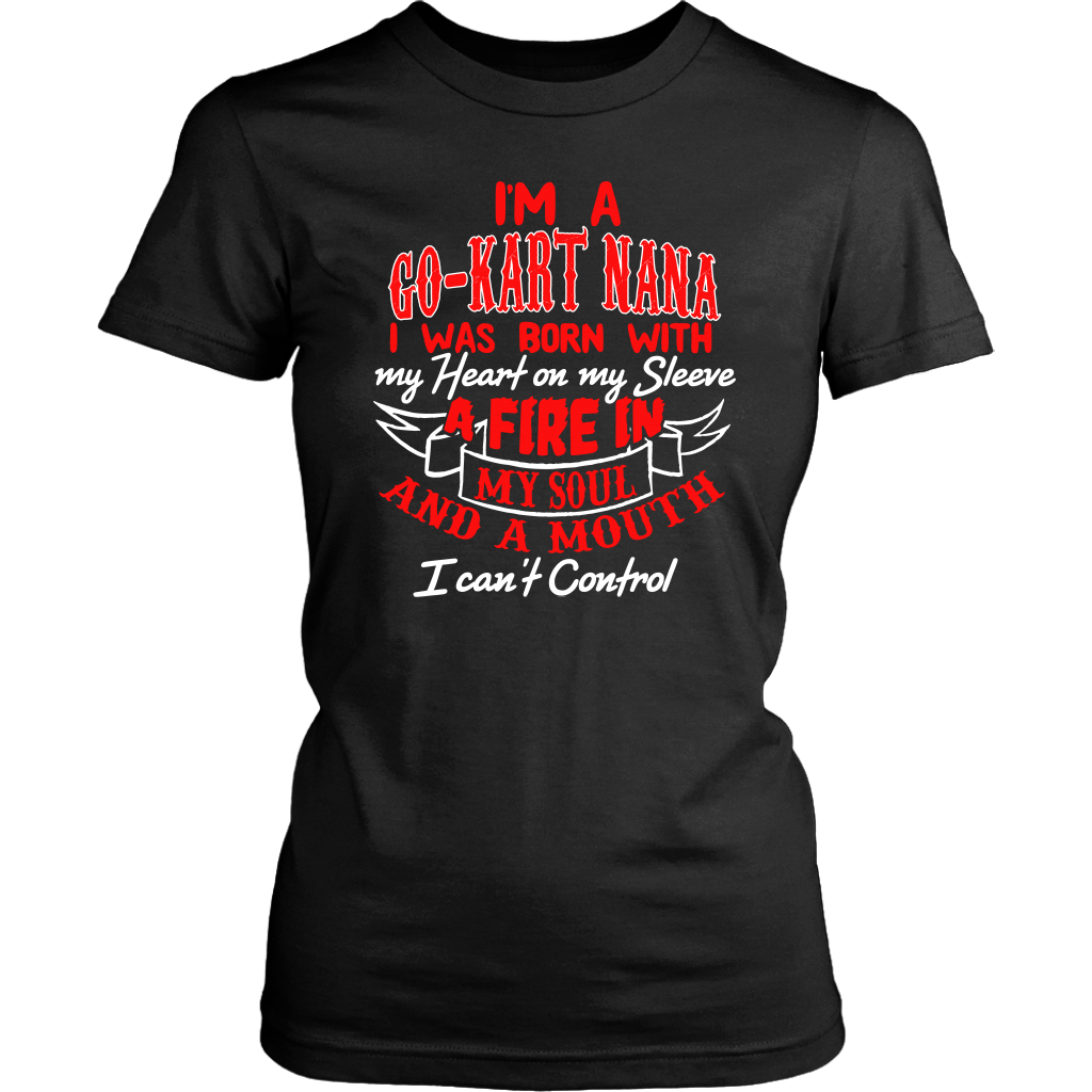 go kart racing nana t-shirts