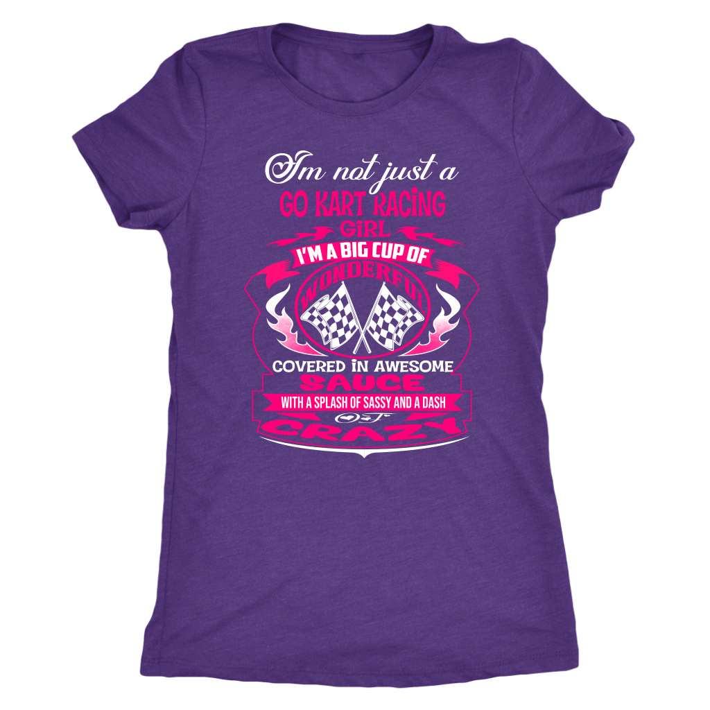 go kart racing girl t-shirts