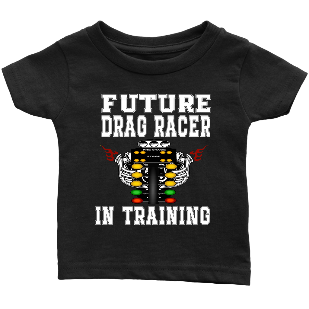 Future Drag Racer In Training Kids Tees