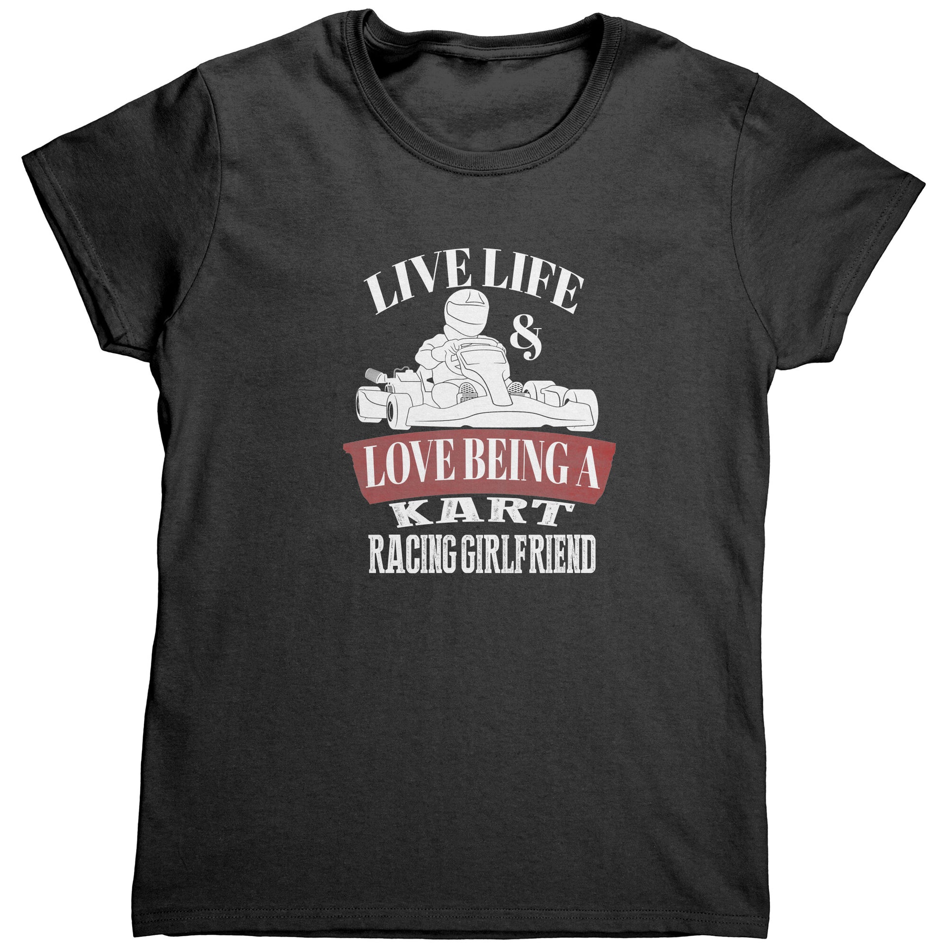 kart racing girlfriend t-shirts