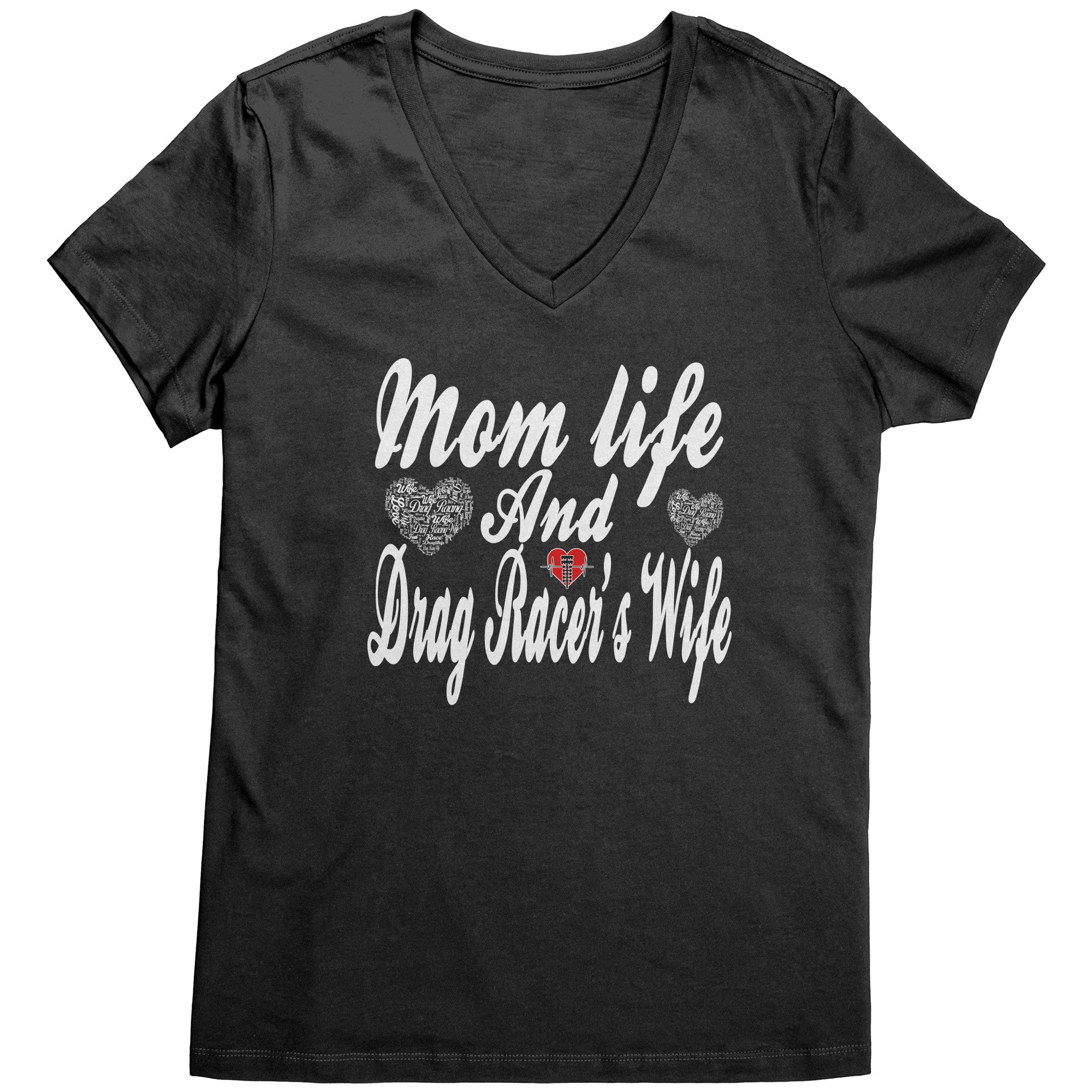 I'm A Drag Racer's Wife Hated By Many Loved By Plenty Ladies' Game V-Neck T-Shirt main image 1