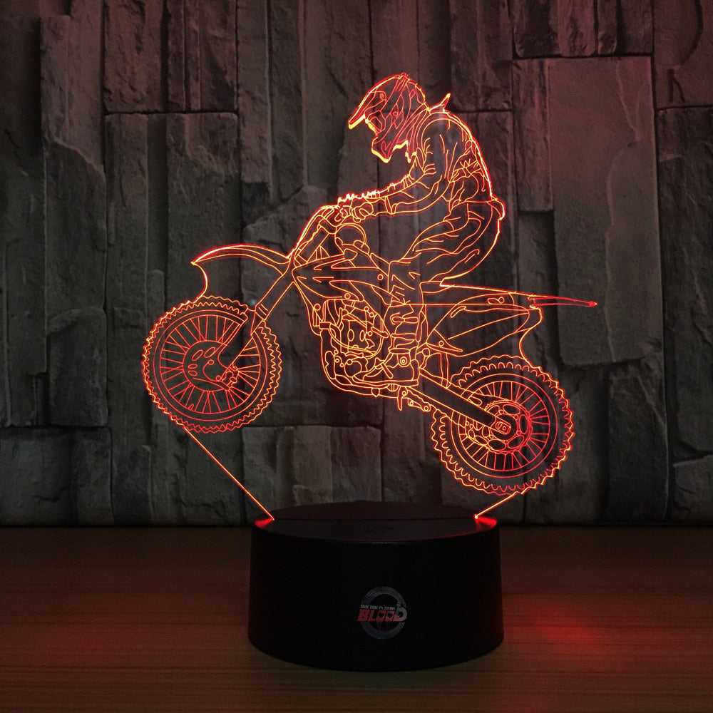 Motocross 3D LED Lamp