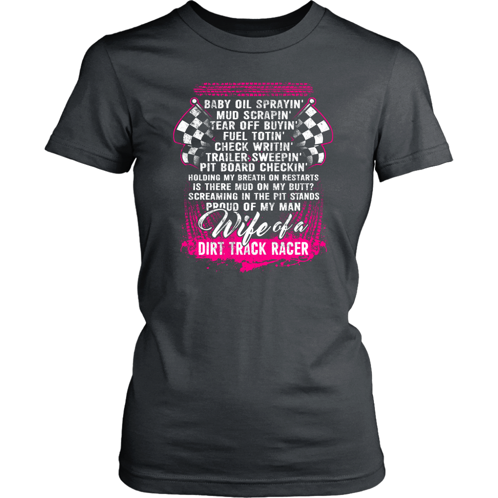 dirt track racing wife t-shirts