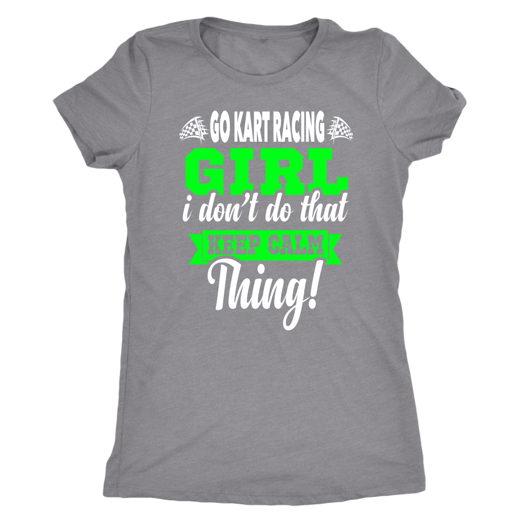 go kart racing girl t-shirts