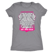 dirt track racing wife t-shirts