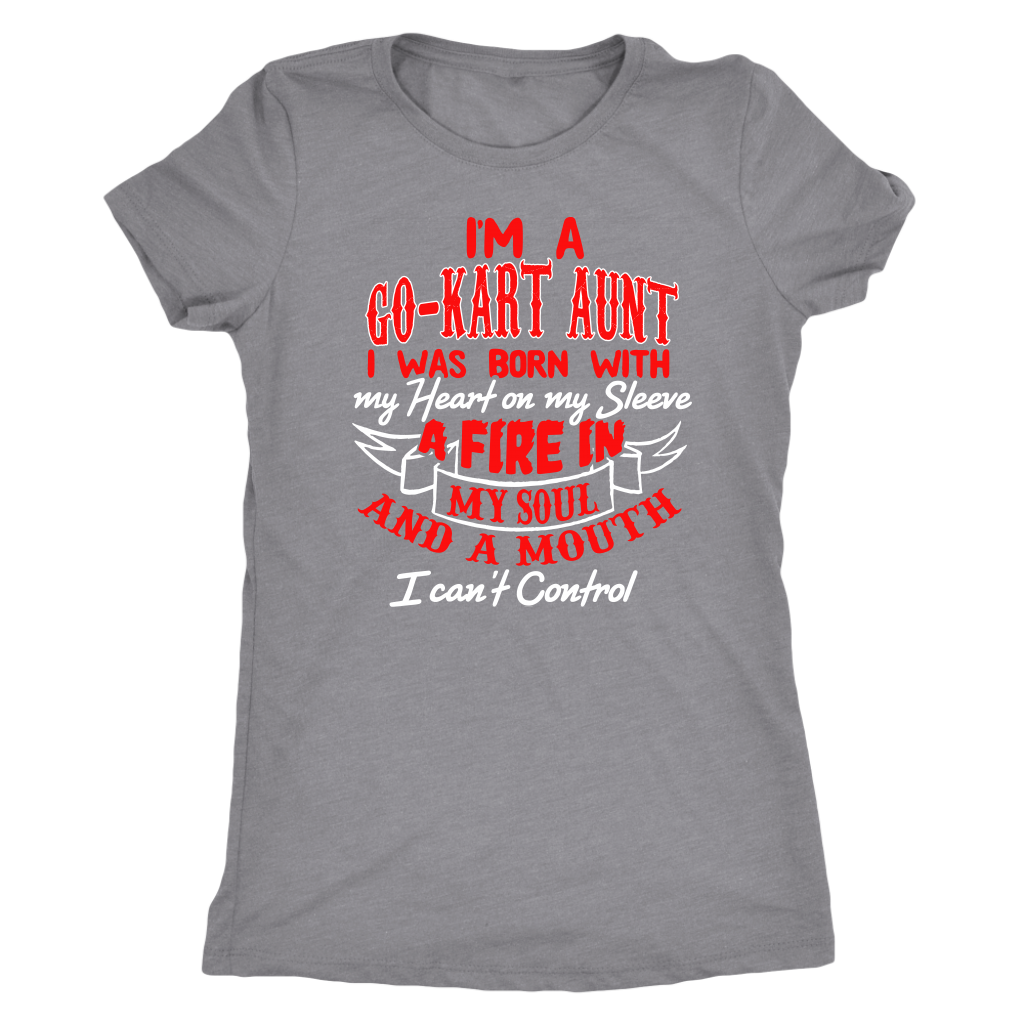 go kart racing aunt t-shirts