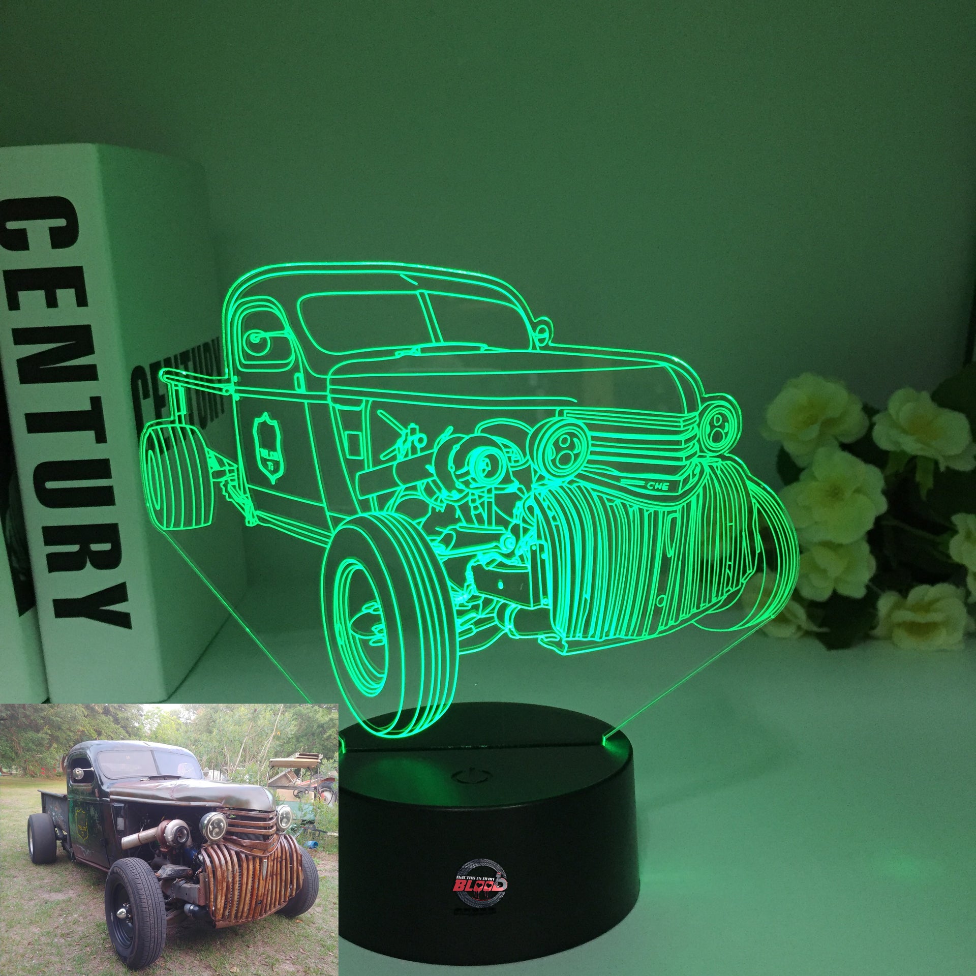 Rat Rod Truck Chevy 3D Led Lamp