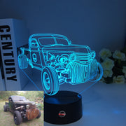 Rat Rod Truck Chevy 3D Led Lamp