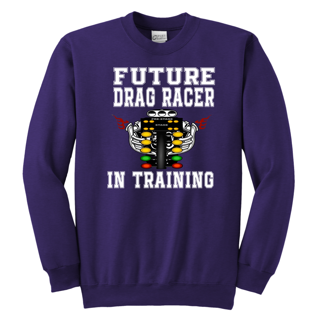 Future Drag Racer In Training Kids Tees