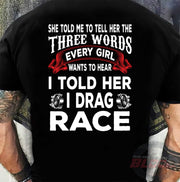drag racing men's t-shirts