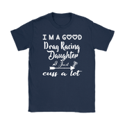 drag racing women's t-shirts