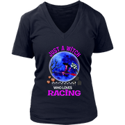 Just A Witch Who Loves Racing T-Shirts