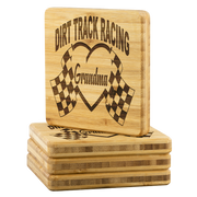 Dirt Track Racing Grandma Bamboo Coaster