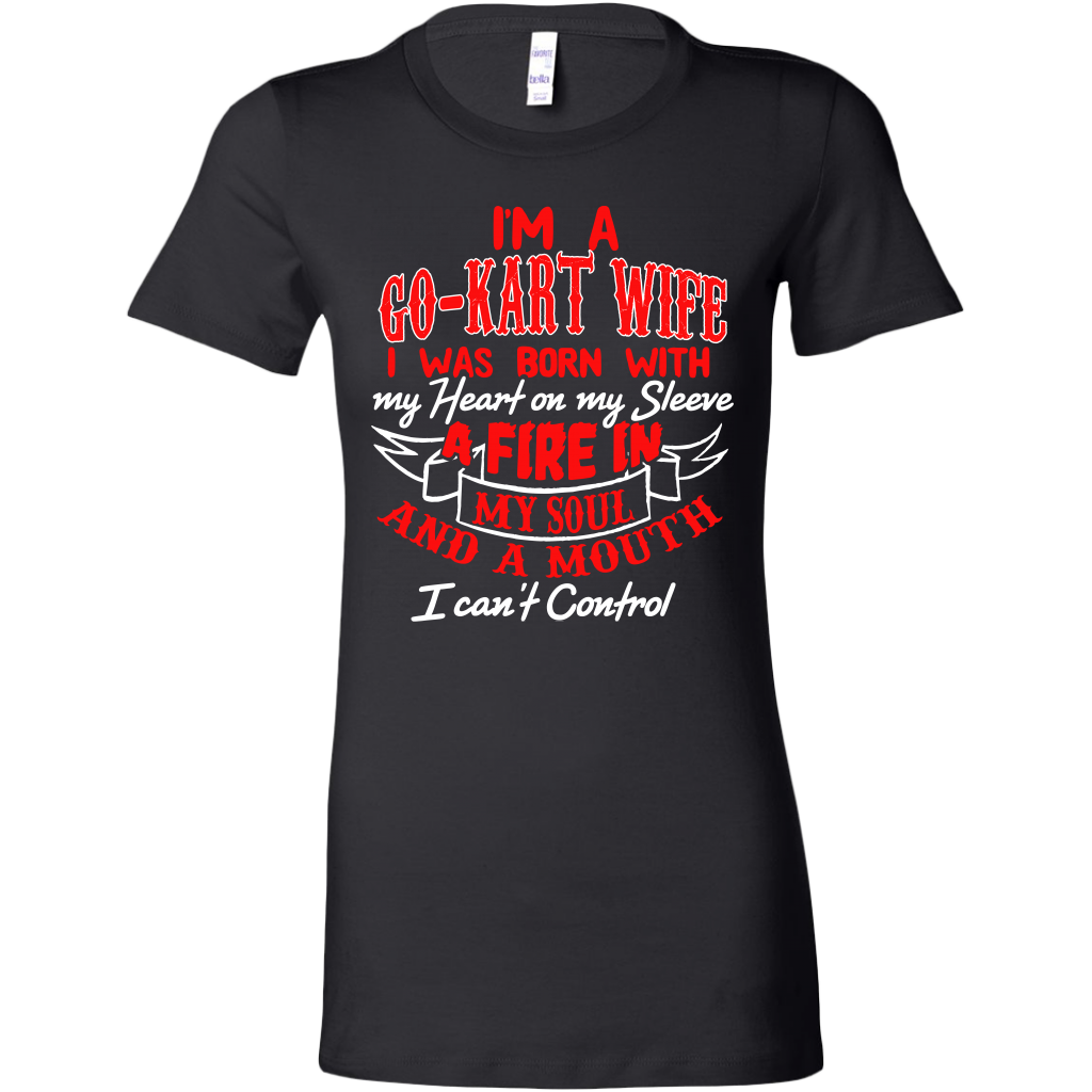 go kart racing wife t-shirts
