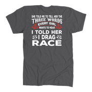 drag racing men's t-shirts