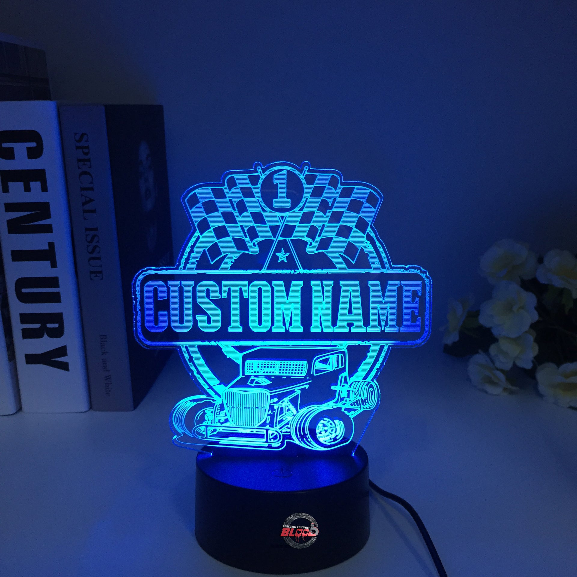 Custom Dwarf Car Racing 3D Led Lamp