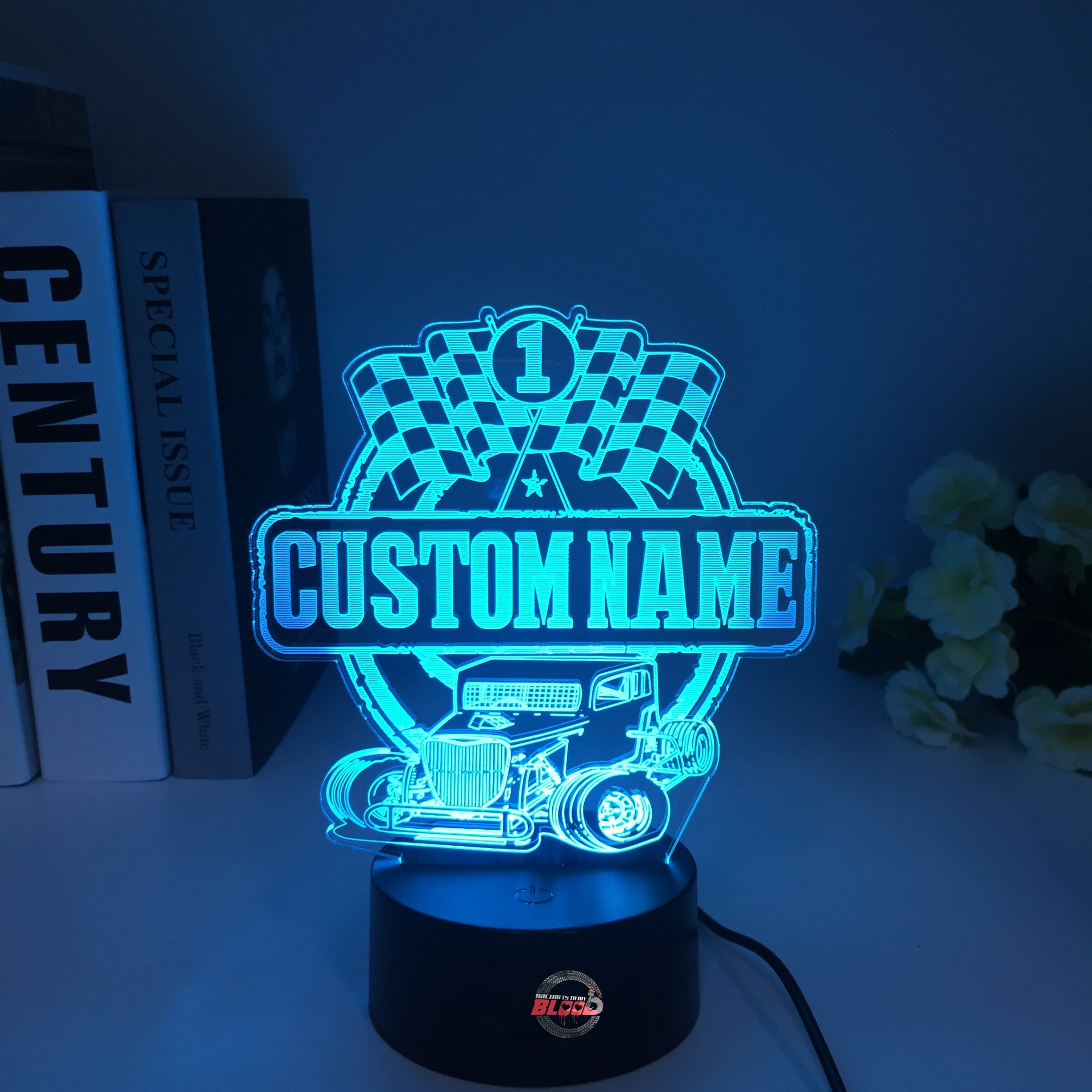 Custom Dwarf Car Racing 3D Led Lamp