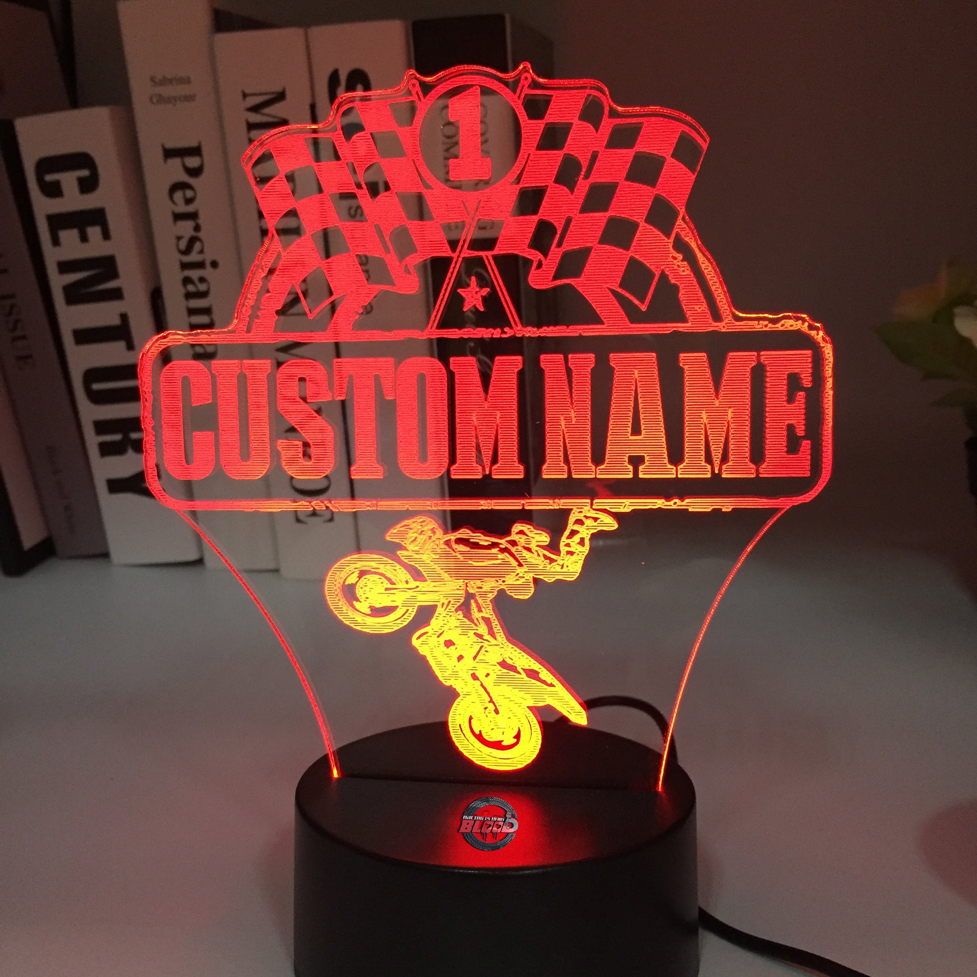 Custom Motocross 3D Led Lamp