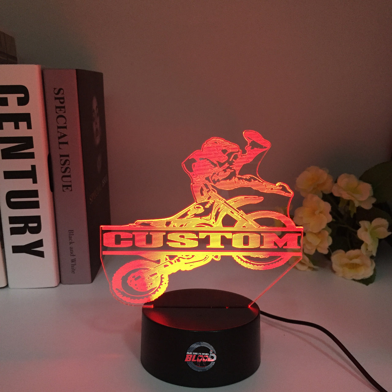 Custom Motocross 3D Led Lamp V1