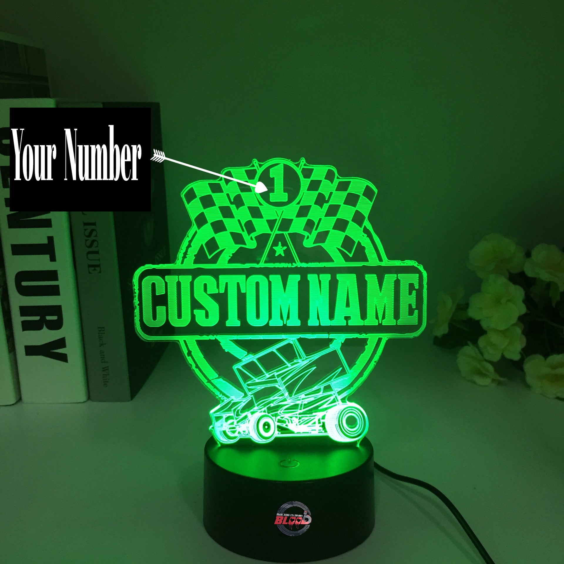 Custom Sprint Car 3D Led Lamp