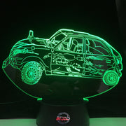 Demolition Derby Car Led Lamp