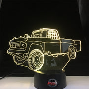 Demolition Derby Truck 3d Led Lamp