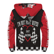 Dirt Track Racing Wife Sherpa Jacket red