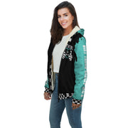 Dirt Track Racing Wife Sherpa Jacket carolina blue