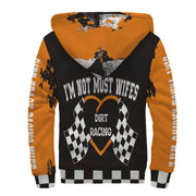 Dirt Track Racing Wife Sherpa Jacket Orange