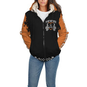 Dirt Track Racing Wife Sherpa Jacket Orange