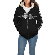 Drag Racing Girl Heartbeat Sherpa Jacket