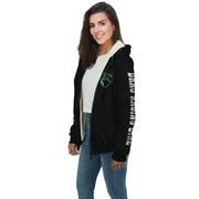Drag Racing Girl Heart Sherpa Jacket Green