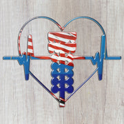 Drag Racing Heartbeat USA Metal Sign