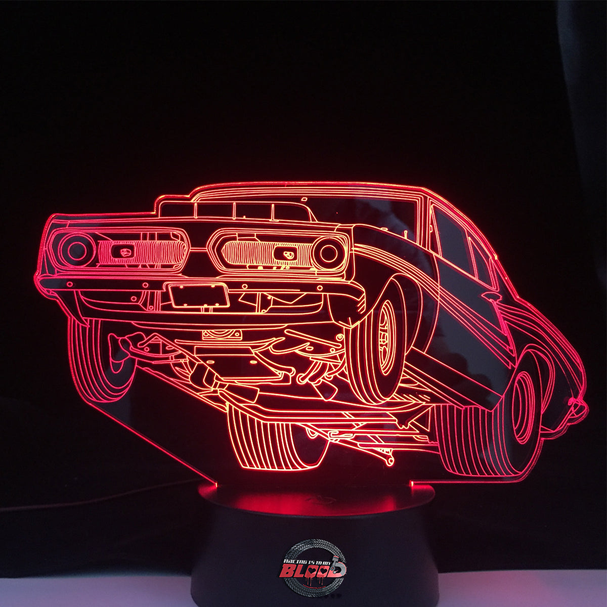 Drag Racing Barracuda 3D Led Lamp