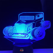 Dwarf Car Racing 3D Led Lamp