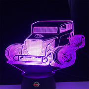 Dwarf Car Racing 3D Led Lamp