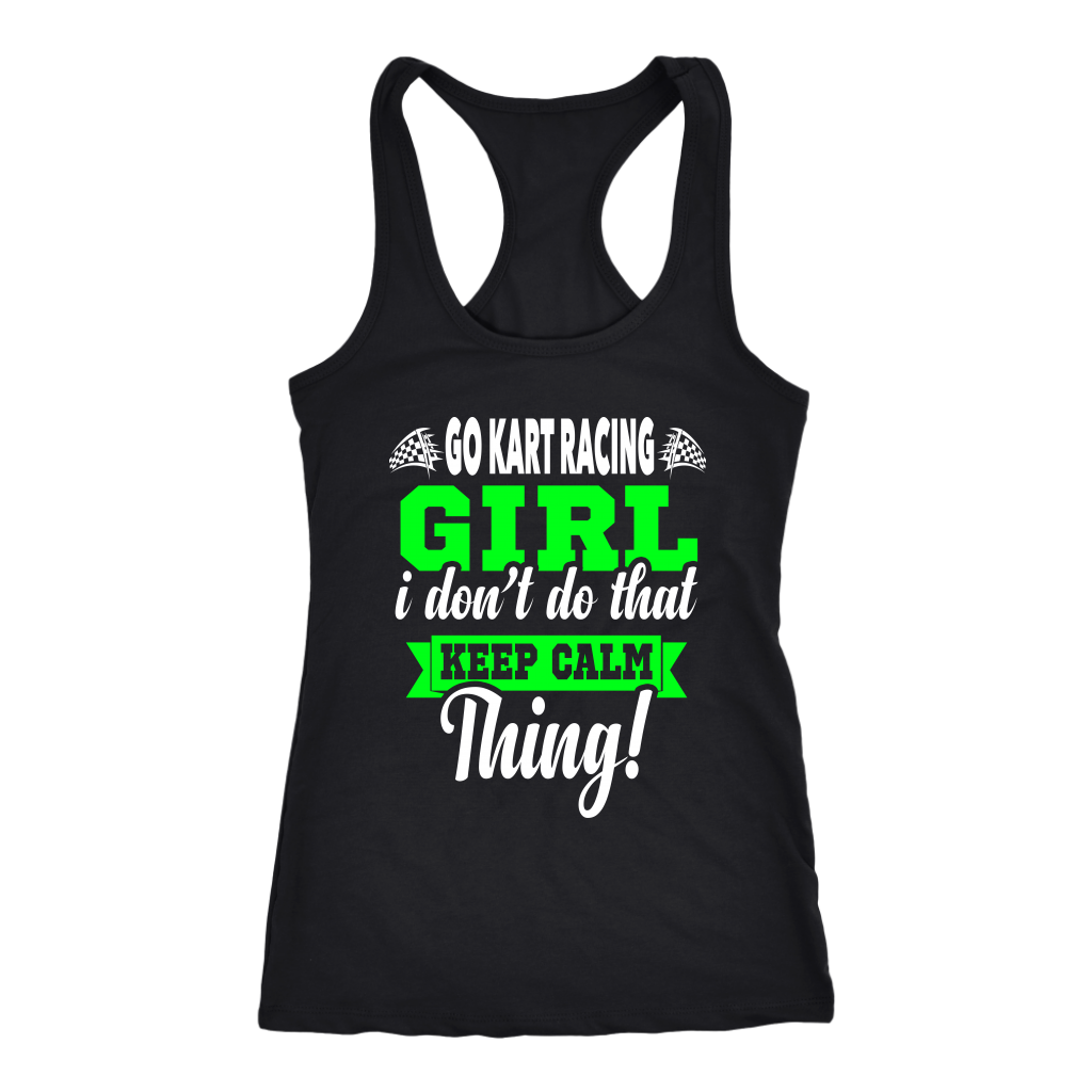 go kart racing girl t-shirts
