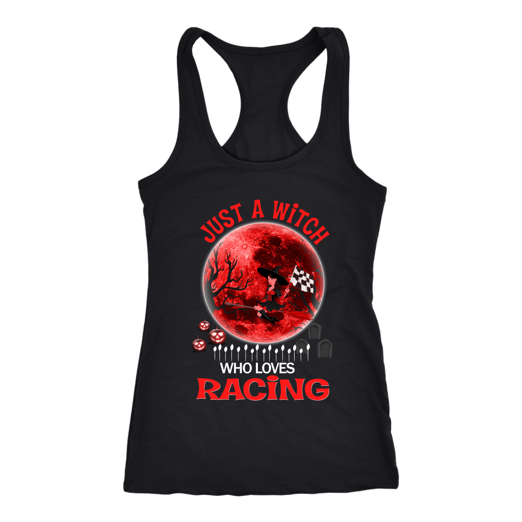 Just A Witch Who Loves Racing T-Shirts