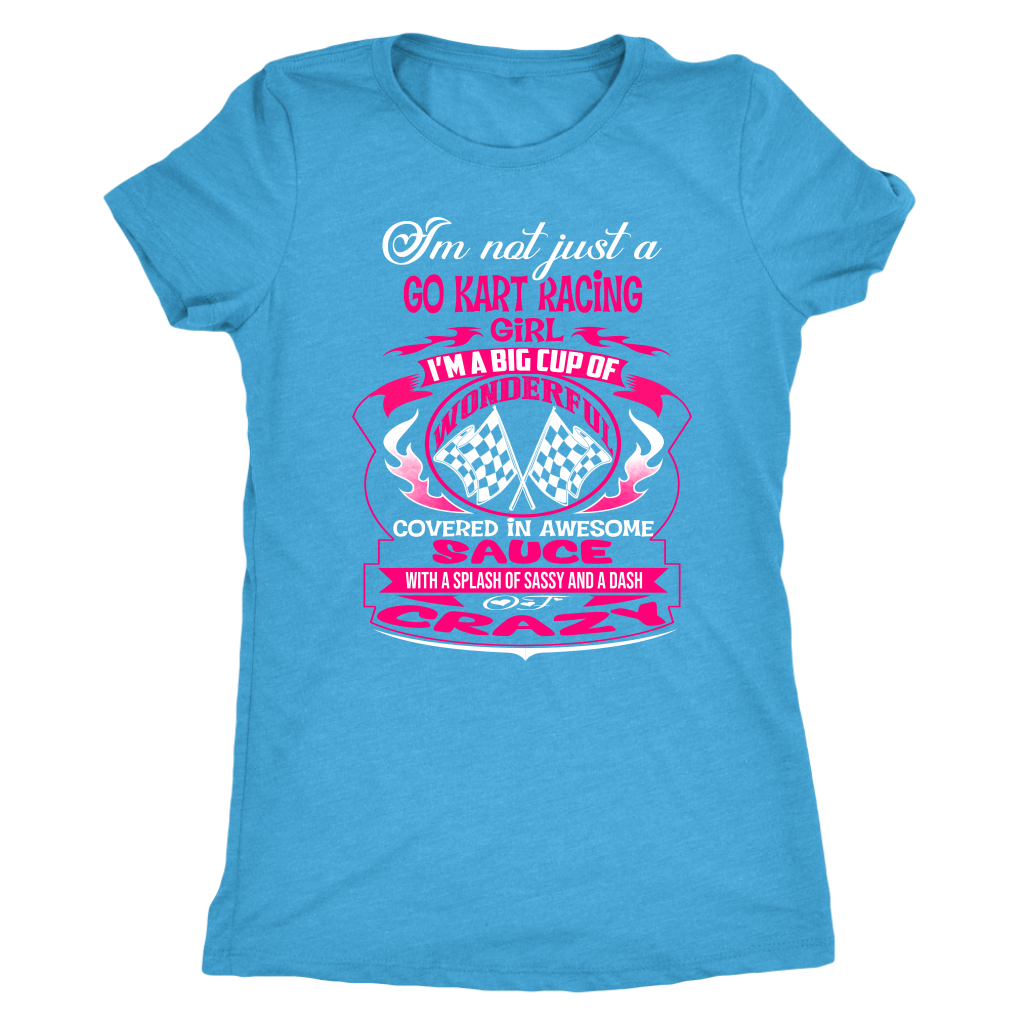 go kart racing girl t-shirts