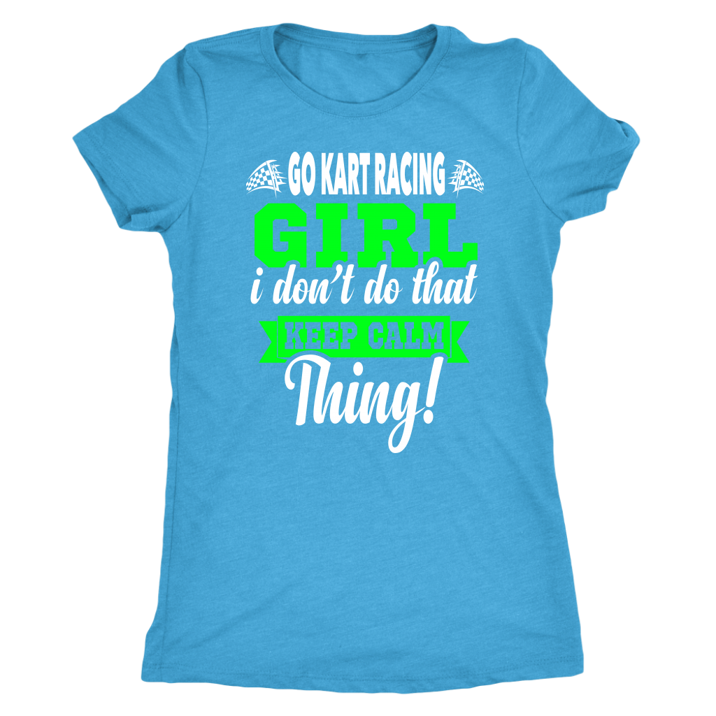 go kart racing girl t-shirts