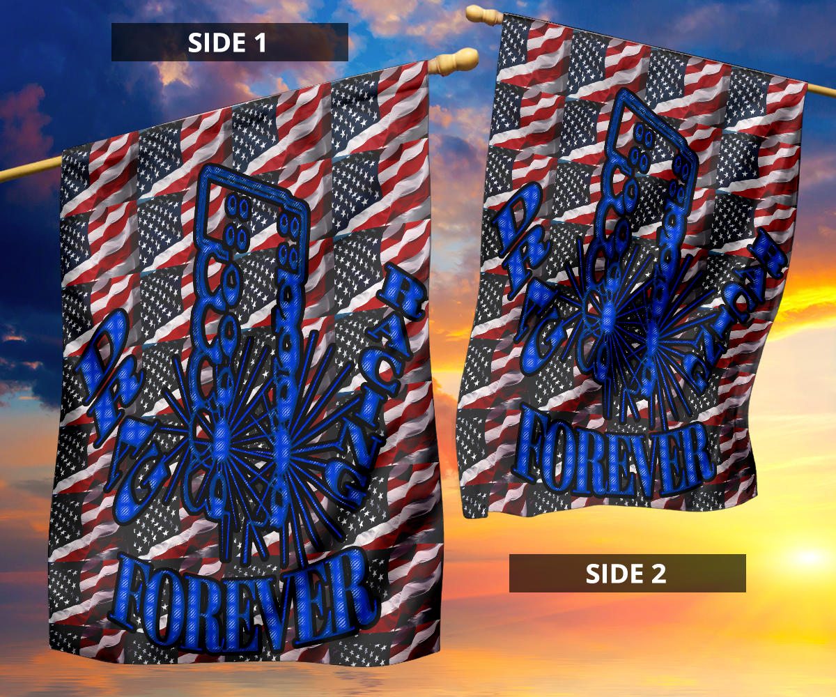 USA Drag Racing Forever Flag