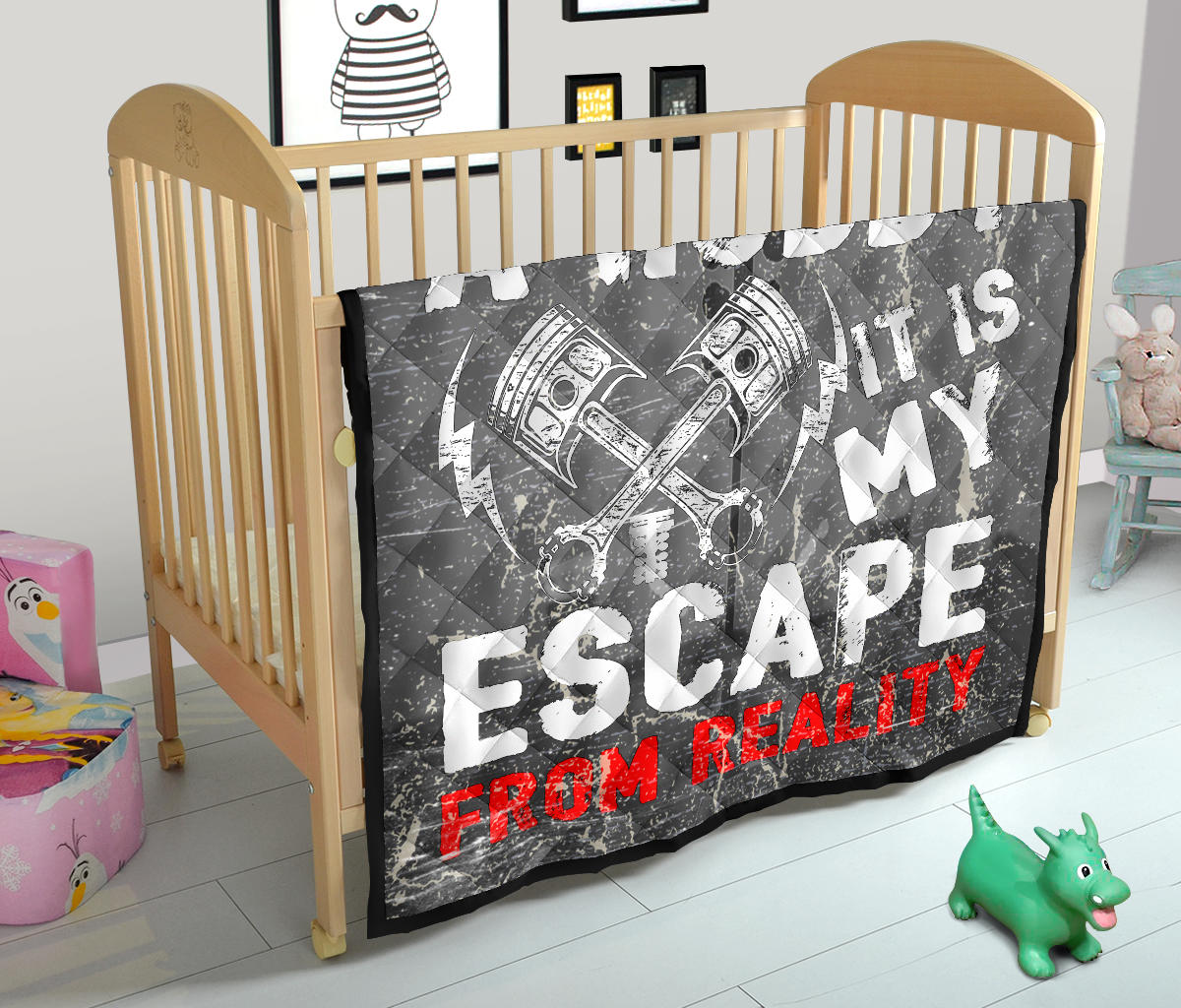 IIt Is Not Just A Hobby it's my escape from reality Drag Racing Premium Quilt