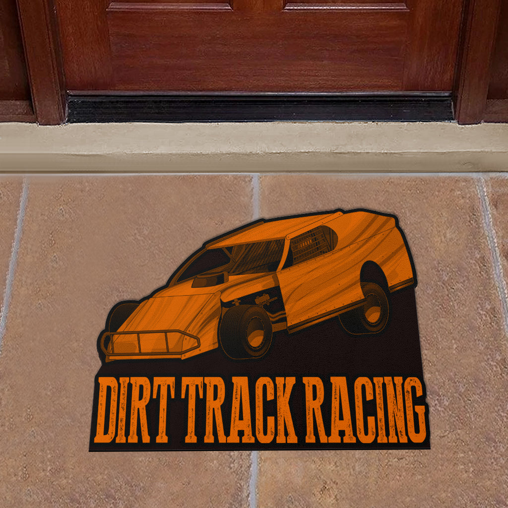 Custom shaped dirt modified door mat